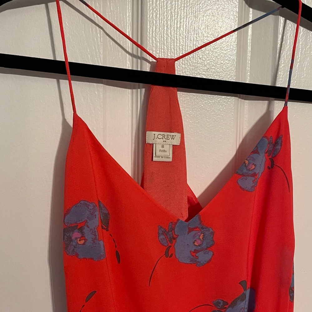 J. Crew Floral Print Racerback Maxi dress - 8P - Picture 5 of 6